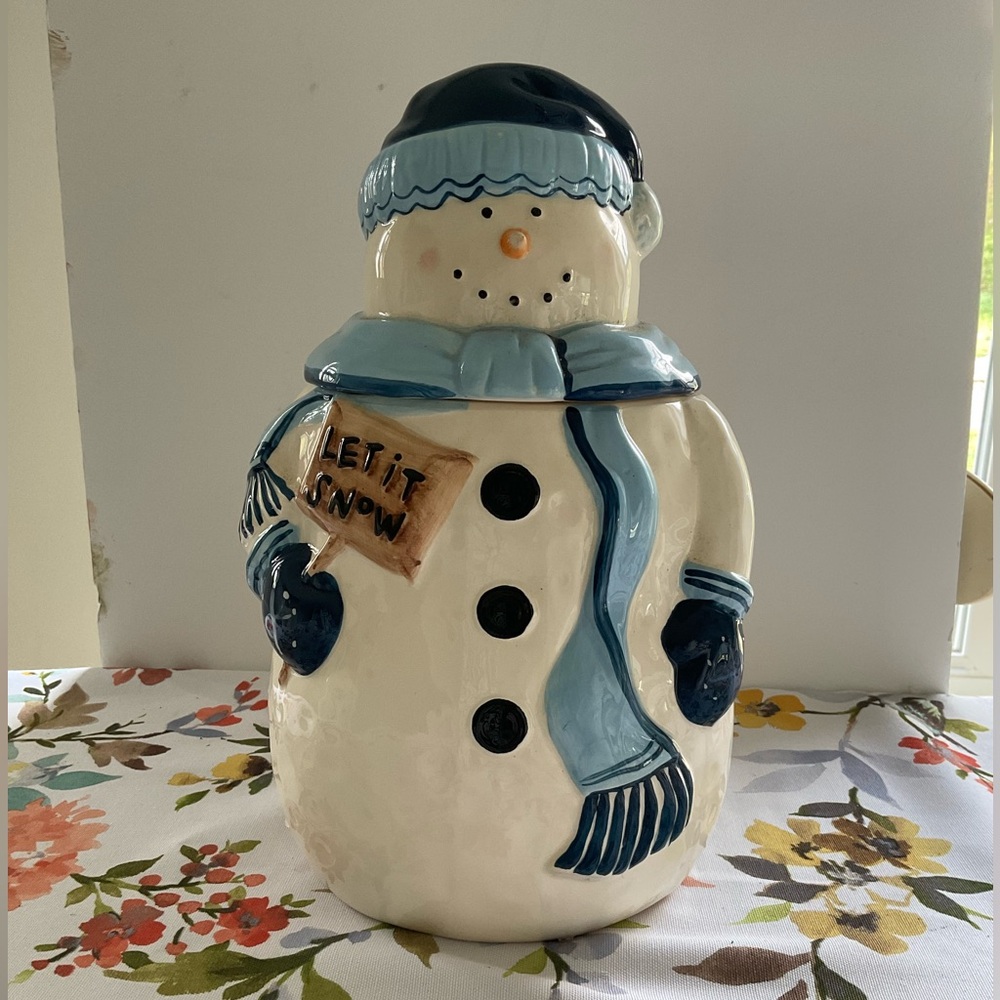 Vintage Mrs Fields Snowman Cookie  Candy Jar ~ Candy Jar ~ Limited Editi…